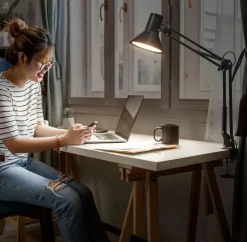 Office Line Desk Retro Clip bordlampe, sort