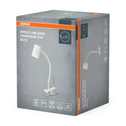 Office Line Desk Trapezium Clip bordlampe, hvid