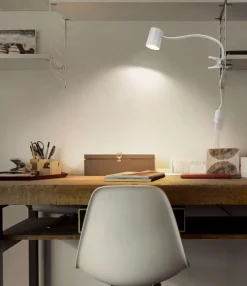 Office Line Desk Trapezium Clip bordlampe, hvid