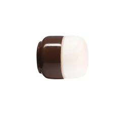 Ohm 100/110 loftlampe / væglampe, brun/mat opal