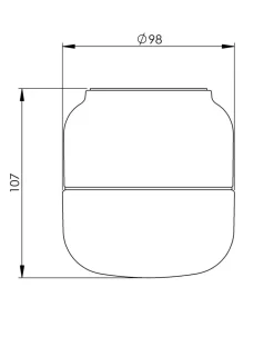 Ohm 100/110 loftlampe / væglampe, hvid/mat opal