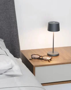 Olivia micro batterilampe / bordlampe, mørkegrå