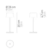 Olivia micro batterilampe / bordlampe, corten