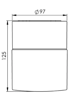 Opus 100/125 Sauna loftlampe / væglampe, hvid