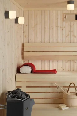 Opus 100/125 Sauna loftlampe / væglampe, hvid