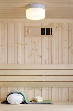 Opus 200/140 Sauna loftlampe / væglampe, sort