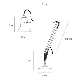 Original 1227 bordlampe, krom