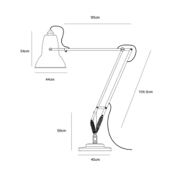 Original 1227 giant gulvlampe, sort