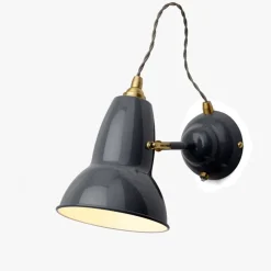 Original 1227 væglampe, messing/grå