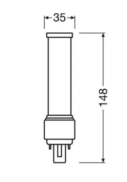 Osram Dulux LED-pære 6W G24d-1 830, mat