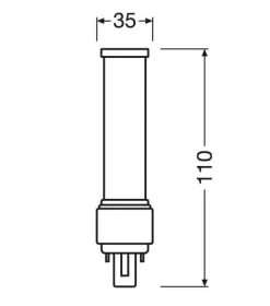 Osram Dulux LED-pære 5W G24d-1 830, mat