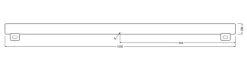 Osram LEDinestra LED-lyskilde 9,9W S14s 927 dæmpbar, 100 cm, mat