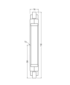 Osram LED-lyskilde 8W R7s 827, 118 mm, klar