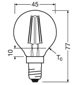 Osram LED-pære 3,4W E14 927 dæmpbar, klar