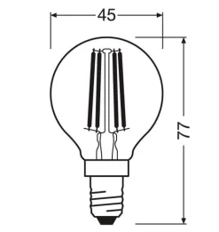 Osram LED-pære 2,2W E14 927 dæmpbar, klar