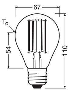 Osram LED-pære 13,8W E27 927 dæmpbar, klar