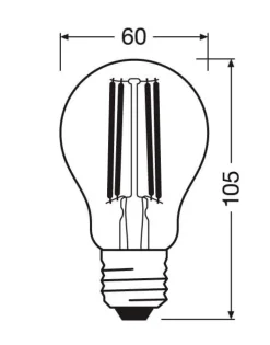 Osram LED-pære 7,2W E27 927 dæmpbar, klar