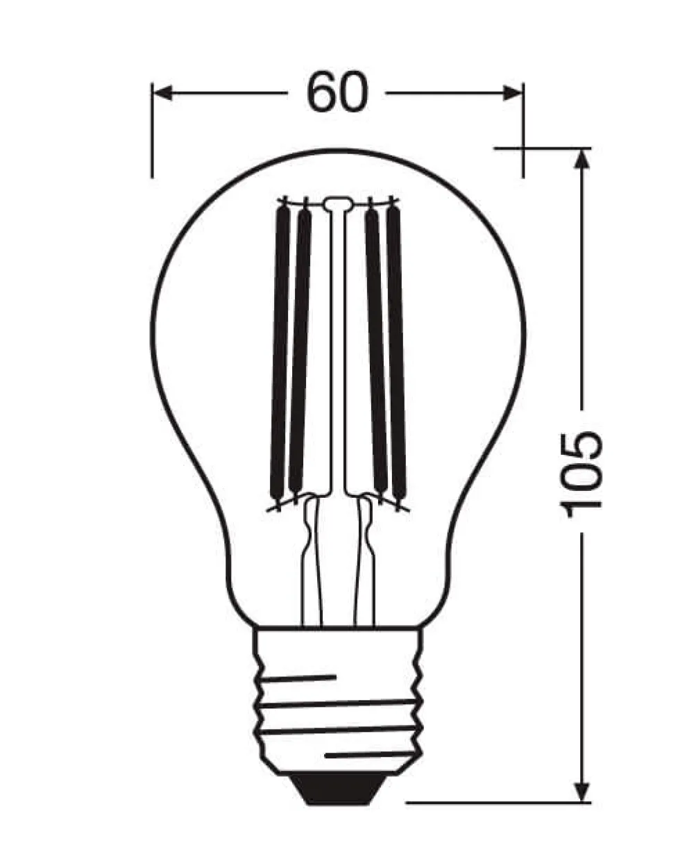 Osram LED-pære 7,2W E27 927 dæmpbar, klar