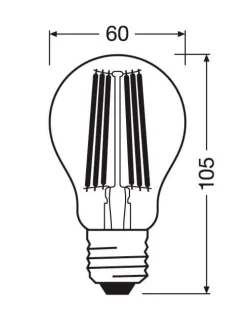 Osram LED-pære 9,5W E27 927 dæmpbar, klar
