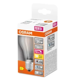 Osram LED-pære 2,2W E27 927 dæmpbar, mat