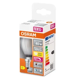 Osram LED-pære 3,4W E14 927 dæmpbar, mat