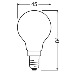 Osram LED-pære 1,8W E14 827, mat