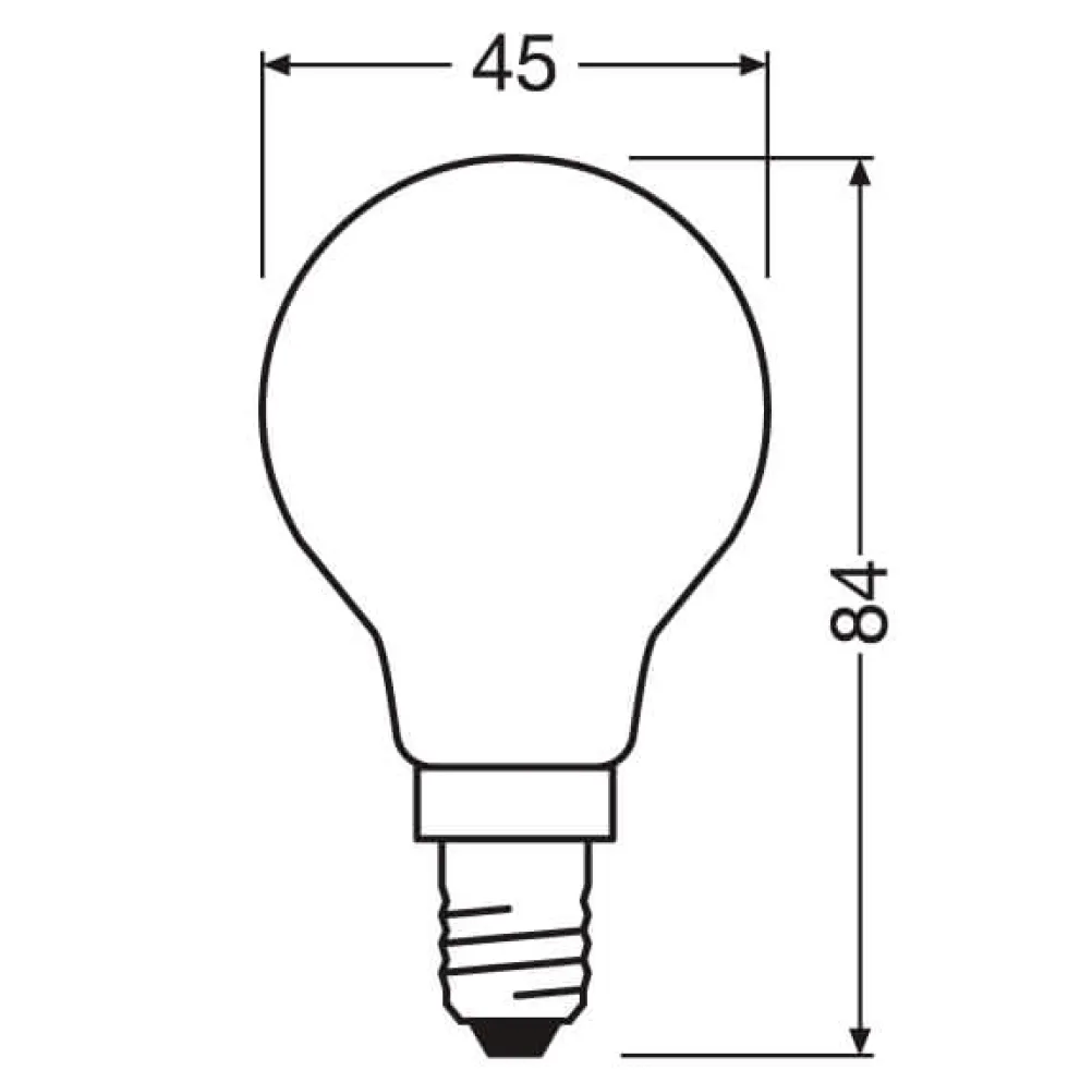 Osram LED-pære 1,8W E14 827, mat