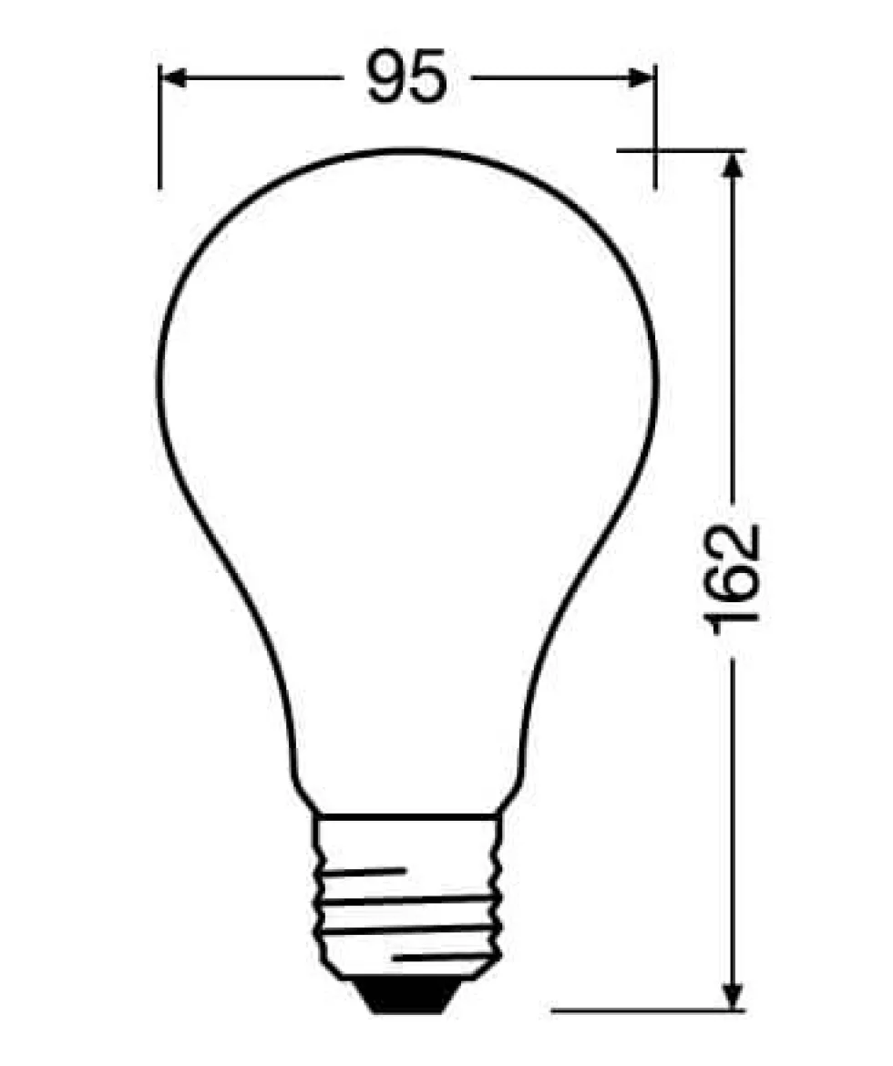 Osram LED-pære 24W E27 827, mat
