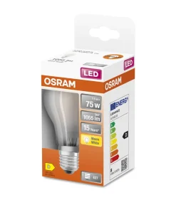 Osram LED-pære 7,5W E27 827, mat