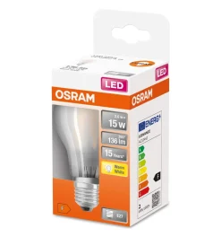 Osram LED-pære 1,5W E27 827, mat