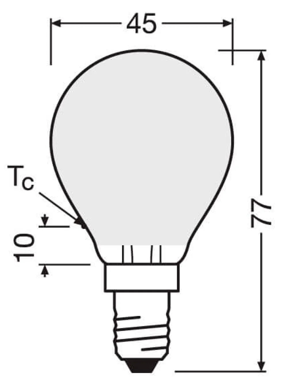 Osram LED-pære 2,5W E14 827, mat