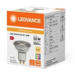Osram LED-spot 6W GU10 930 PAR16 36° dæmpbar