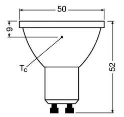 Osram LED-spot 7W GU10 930 PAR16 120° dæmpbar