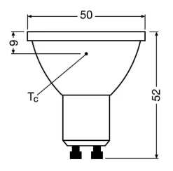 Osram LED-spot 3,7W GU10 927 PAR16 36° dæmpbar