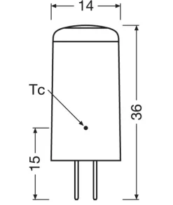 Osram stiftpære LED 12V 2,2W G4 827