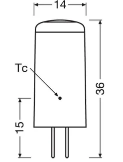 Osram stiftpære LED 12V 2,2W GY6.35 827