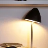 Oulu bordlampe, sort/børstet stål