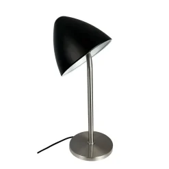 Oulu bordlampe, sort/børstet stål