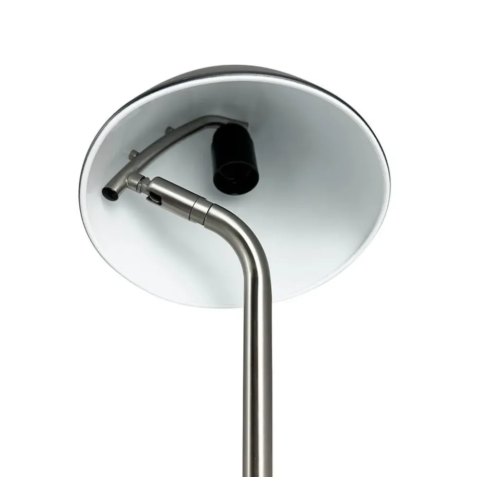 Oulu bordlampe, sort/børstet stål