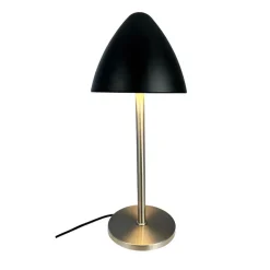 Oulu bordlampe, sort/børstet stål