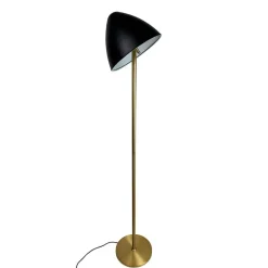 Oulu gulvlampe, sort/messing
