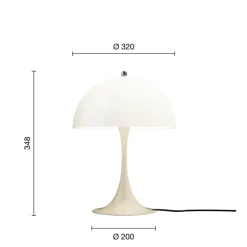 Panthella 320 bordlampe V2, beige opal