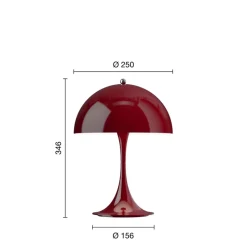 Panthella 250 Portable V3 bord- / batterilampe, opaque burgundy
