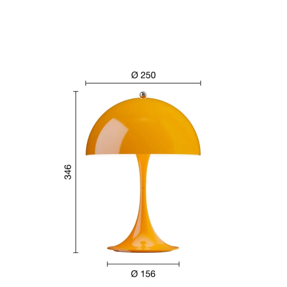Panthella 250 Portable V3 bord- / batterilampe, opaque orange