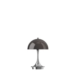 Panthella 160 Portable V3 bord- / batterilampe, krom/brun opal