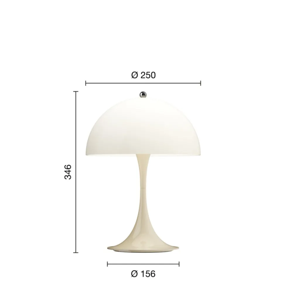 Panthella 250 Portable V3 bord- / batterilampe, beige opal