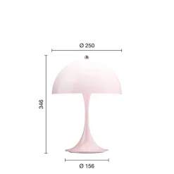 Panthella 250 Portable V3 bord- / batterilampe, lys rosa opal