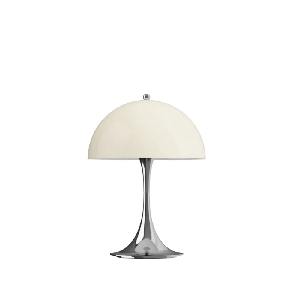Panthella 250 Portable V3 bord- / batterilampe, krom/beige opal