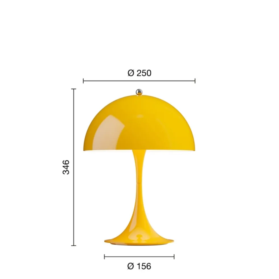 Panthella 250 Portable V3 bord- / batterilampe, opaque gul
