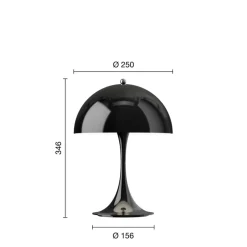 Panthella 250 Portable V3 bord- / batterilampe, opaque sort